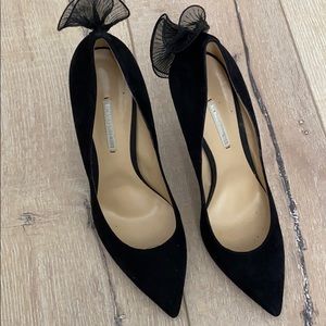 Brand new Nicholas Kirkwood black suede heels